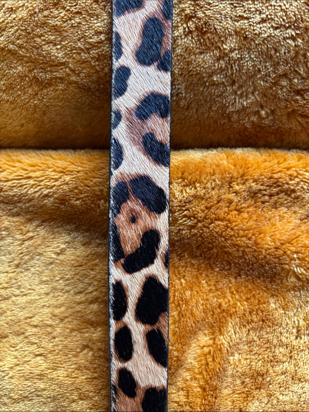 J. Crew Factory Leopard Print Leather Belt with Gold Buckle - Picture 8 of 10